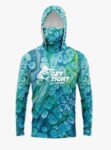 T-Shirt Hooded Get Tight Clear Blue SPF50+