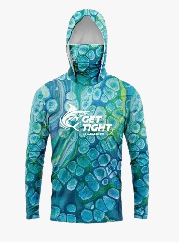 T-Shirt Hooded Get Tight Clear Blue SPF50+