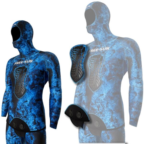 Combinaison Free-Sub Pacific Blue Homme